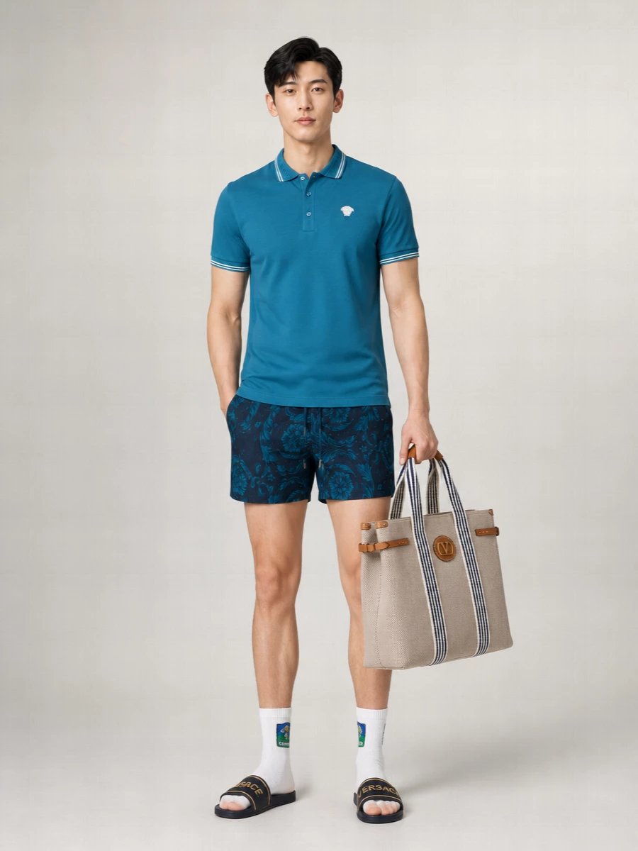 Versace Printed Swim Shorts
