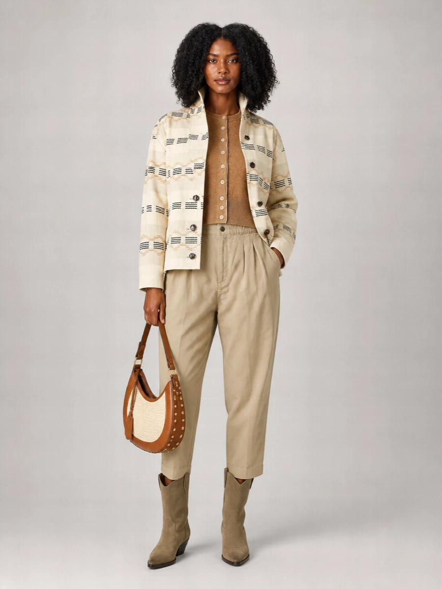 Isabel Marant Etoile Cotton Blend Fitted Jacket