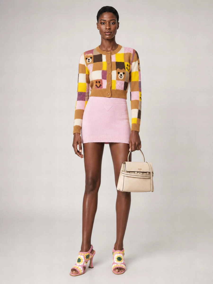 Moschino Cashmere-Blend Embroidered Cardigan