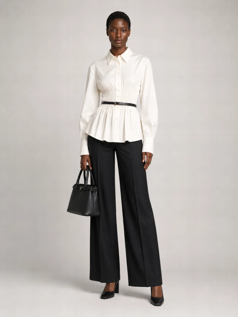 Alberta Ferretti Silk Wide-Leg Trousers