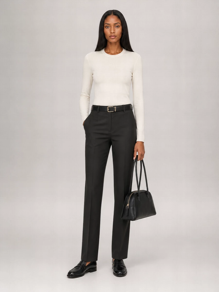 S Max Mara Straight-Leg Suit Trousers