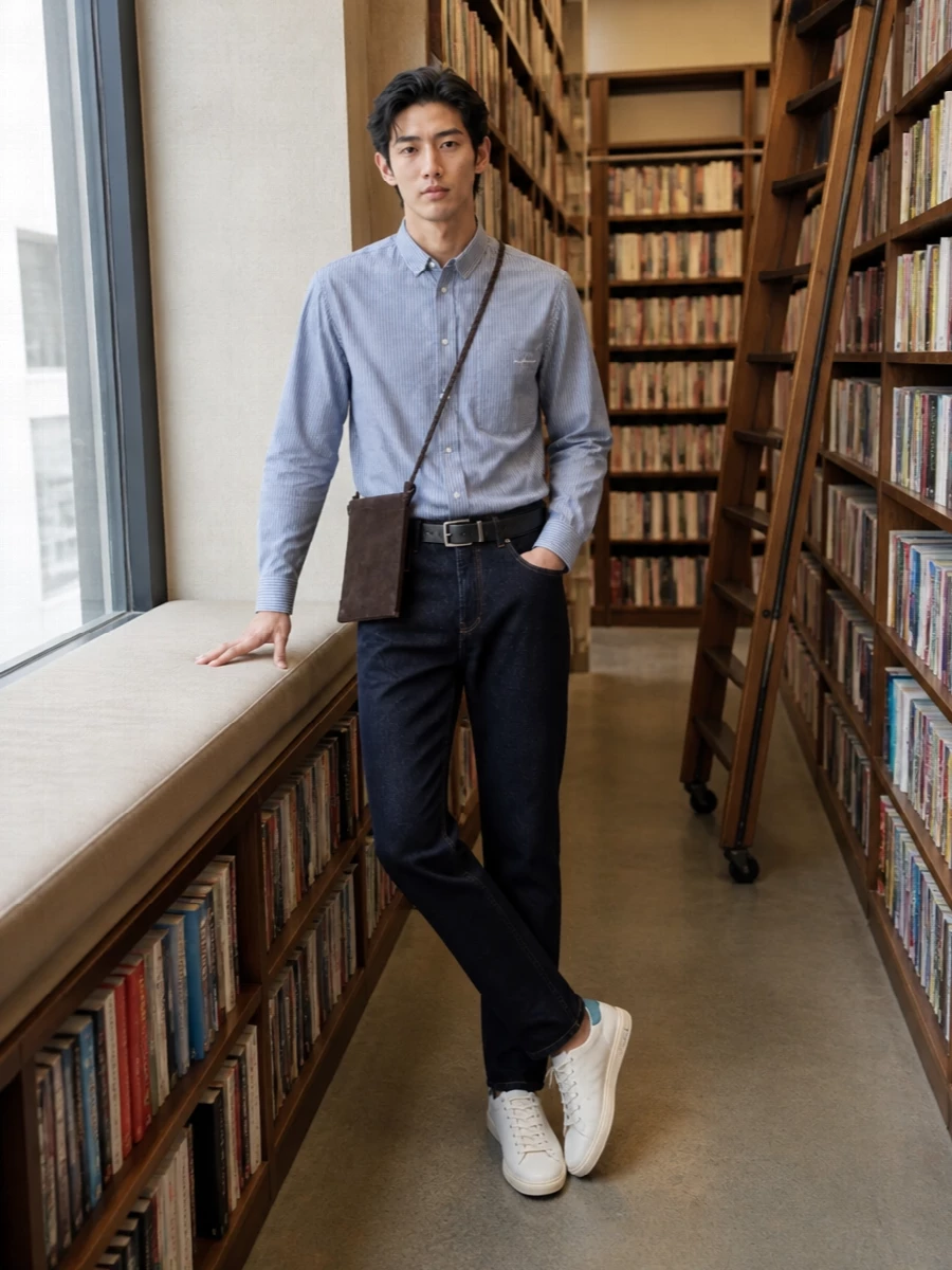 Isabel marant striped shirt dark jeans outfit