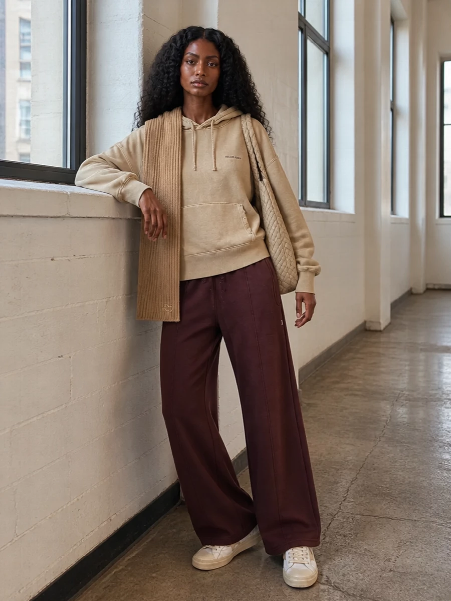 Golden goose hoodie wide leg sweatpants sneakers