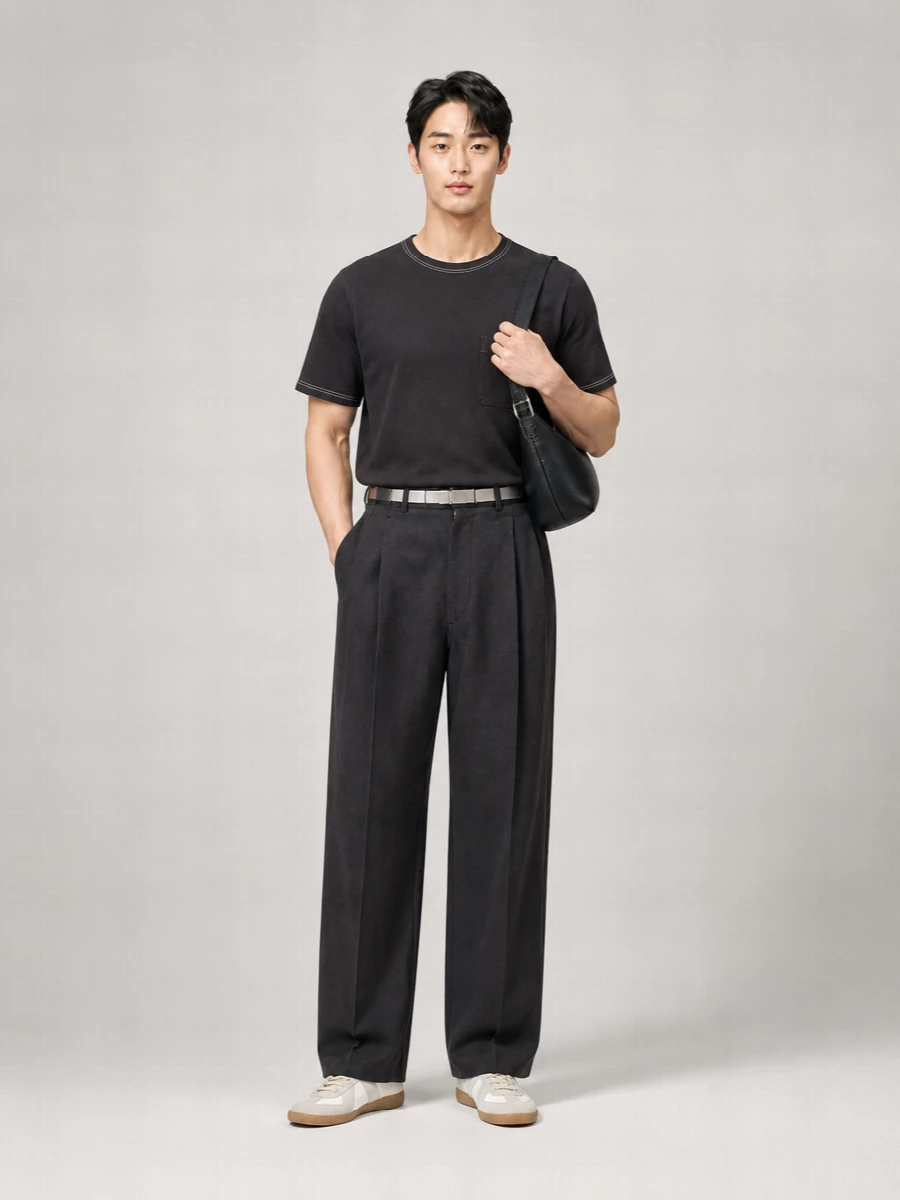 Lemaire Cotton Linen Boxy Short Sleeve T-Shirt