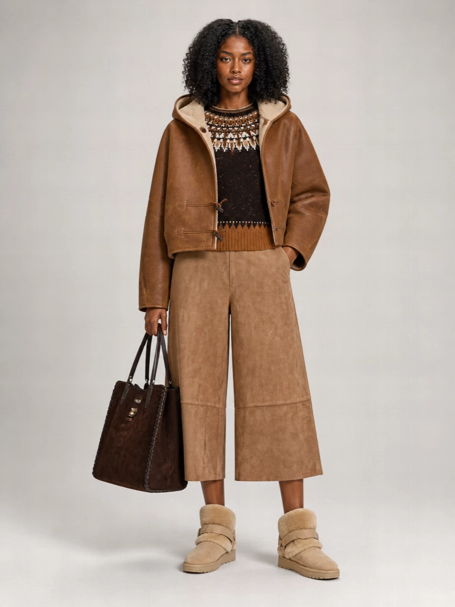 Anya Hindmarch Suede Leather Tote Bag