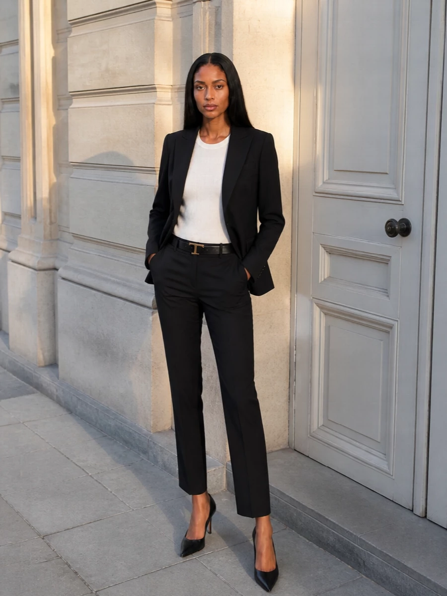 Dsquared2 black tailored suit coperni bag
