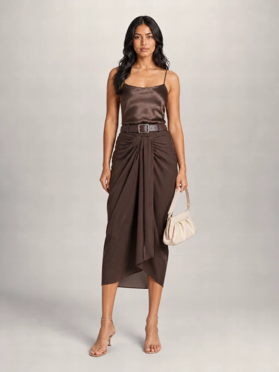 Alysi Satin Spaghetti Strap Top