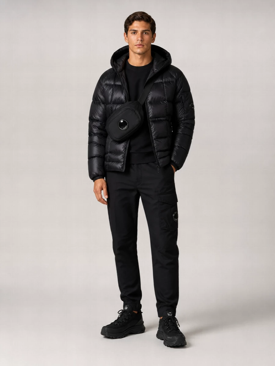 C.p. Company Medium Shell Jacket With Hood And Cuffs