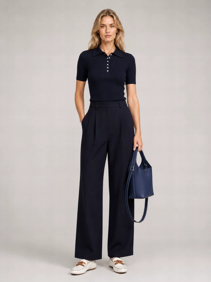 Dunst Fine-Knit Polo Shirt