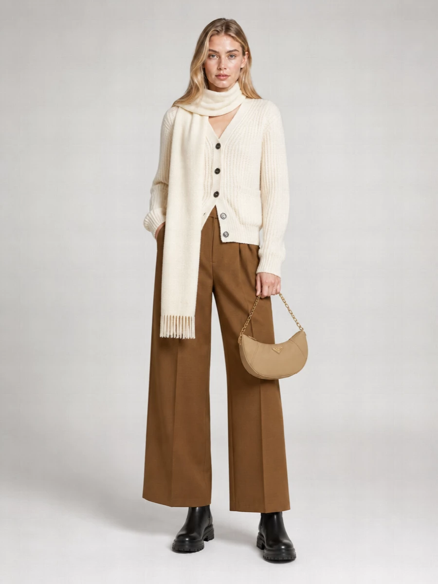 Ami Paris Alpaca-Blend V-Neck Cardigan