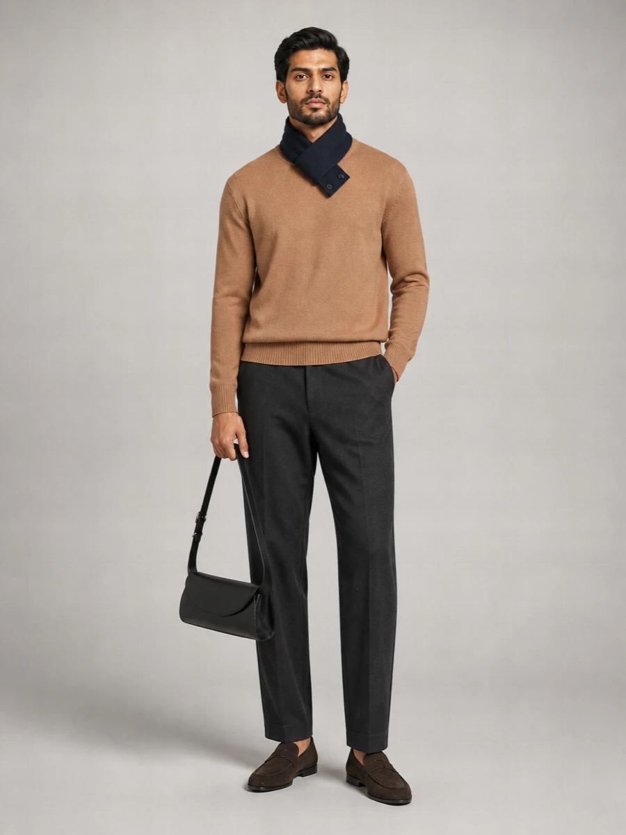 Lardini Ribbed-Knit Crewneck Sweater