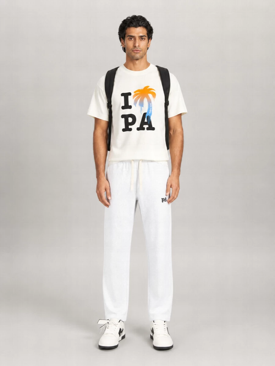 Palm Angels Cotton Jersey Printed Crew-Neck Short-Sleeve T-Shirt