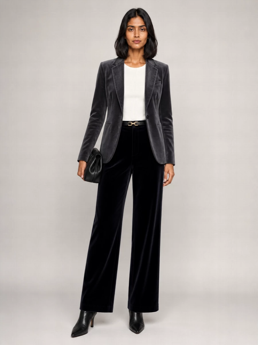 Circolo 1901 Velvet Wide-Leg Trousers
