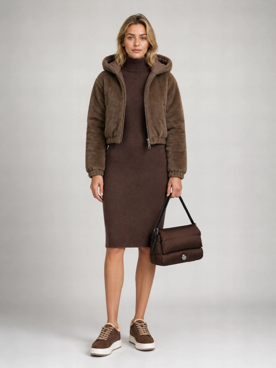 Moose Knuckles Faux Fur Bomber Jacket