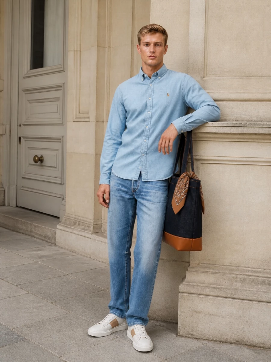 Polo ralph lauren denim apc tote sneakers