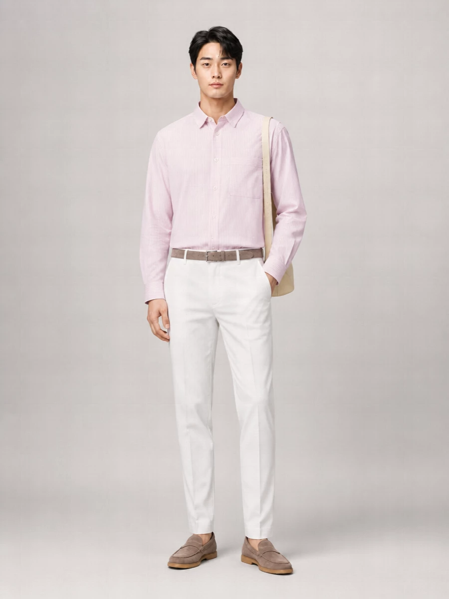 Tekla Organic Cotton Embroidered Poplin Oversized Pyjama Shirt