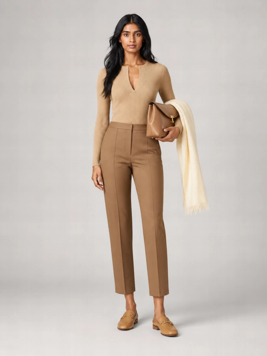 Max Mara Silk Cashmere V-Neck Long-Sleeve Sweater
