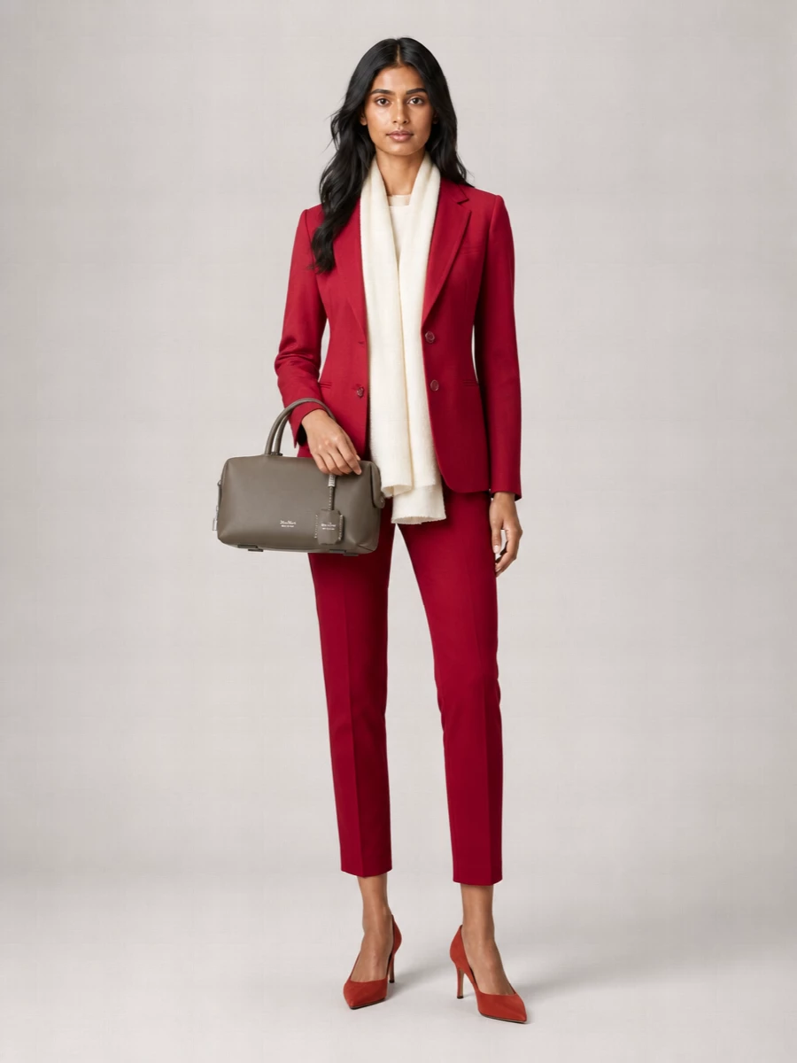 S Max Mara Linen Single-Breasted Blazer