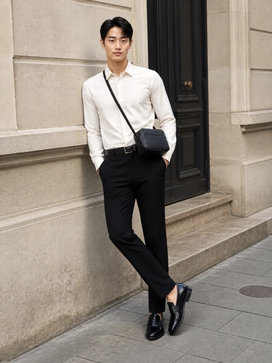 Saint laurent shirt trousers celine bag