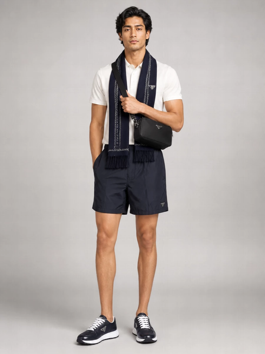 Prada Recycled Polyamide Swim Shorts