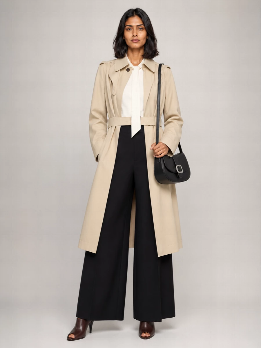 Alexander Mcqueen Cotton Puff-Sleeve Trench Coat