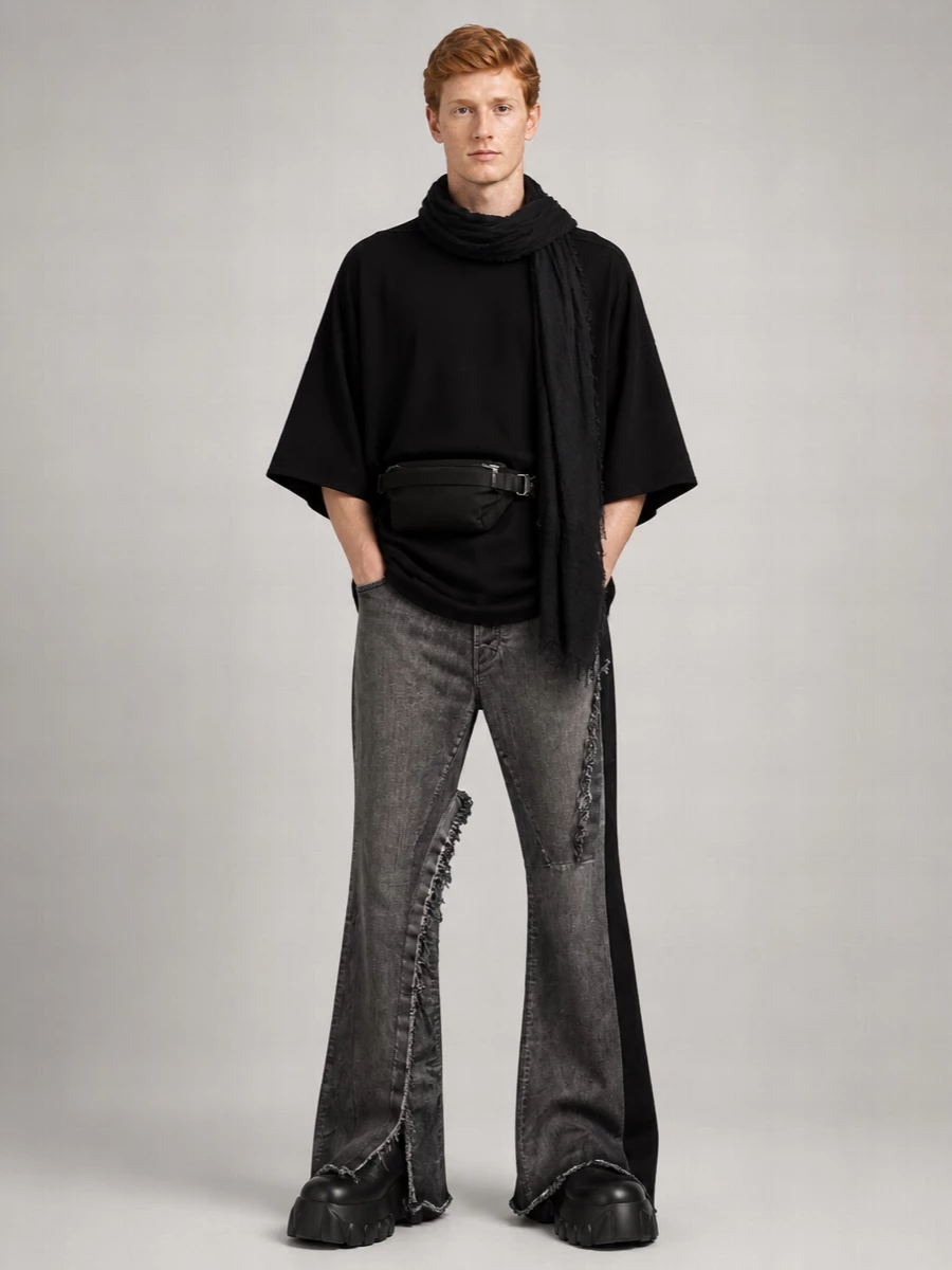 Rick Owens Denim Bootcut Jeans
