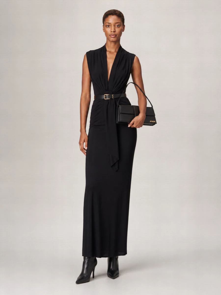 Jean Paul Gaultier High-Rise Long Viscose Skirt