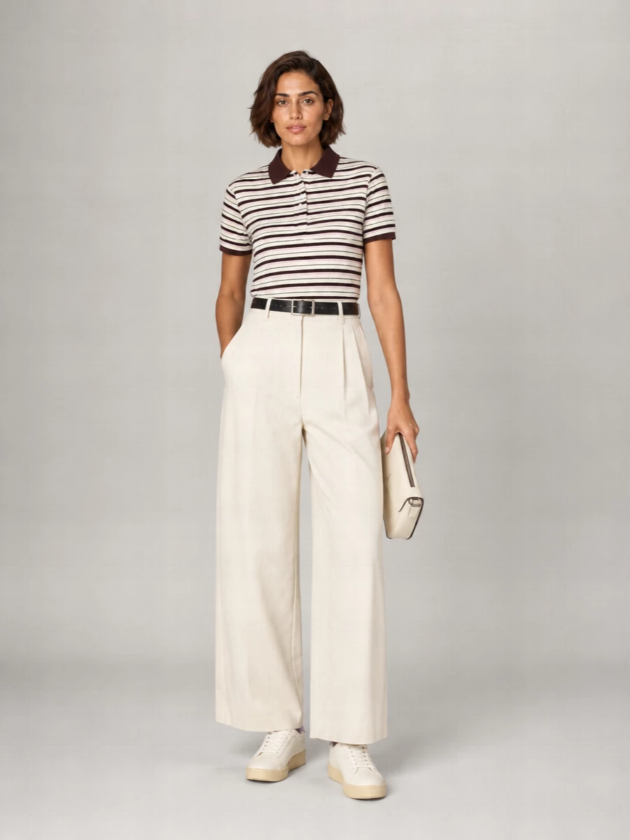 Dunst Striped Cotton Short-Sleeve Polo Shirt