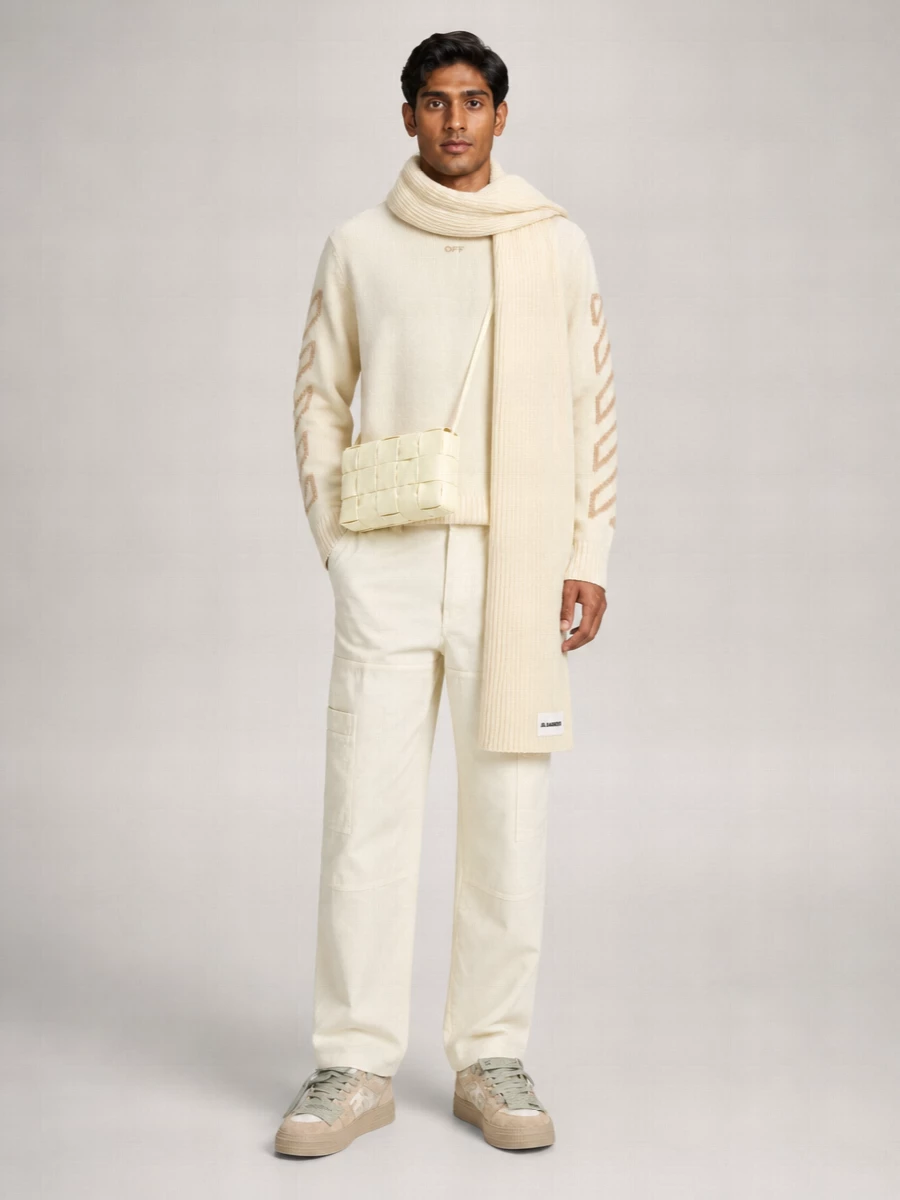 Off-White Wool Blend Sweater