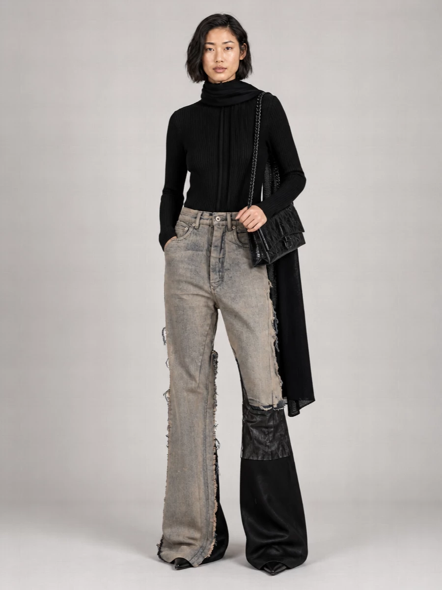 Rick Owens Cotton Flared Trousers