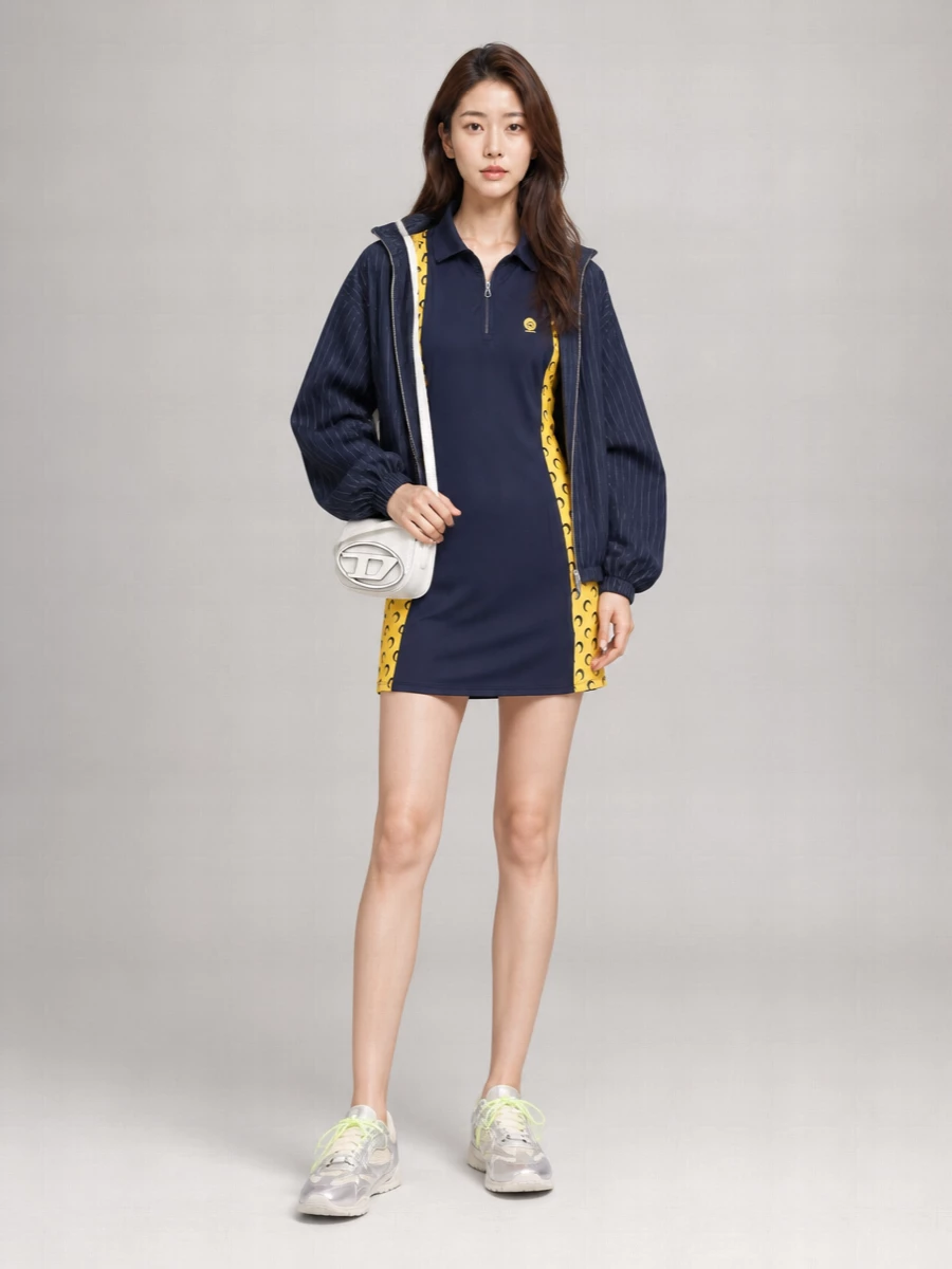 Pinko Leather Paneled Low-Top Sneakers