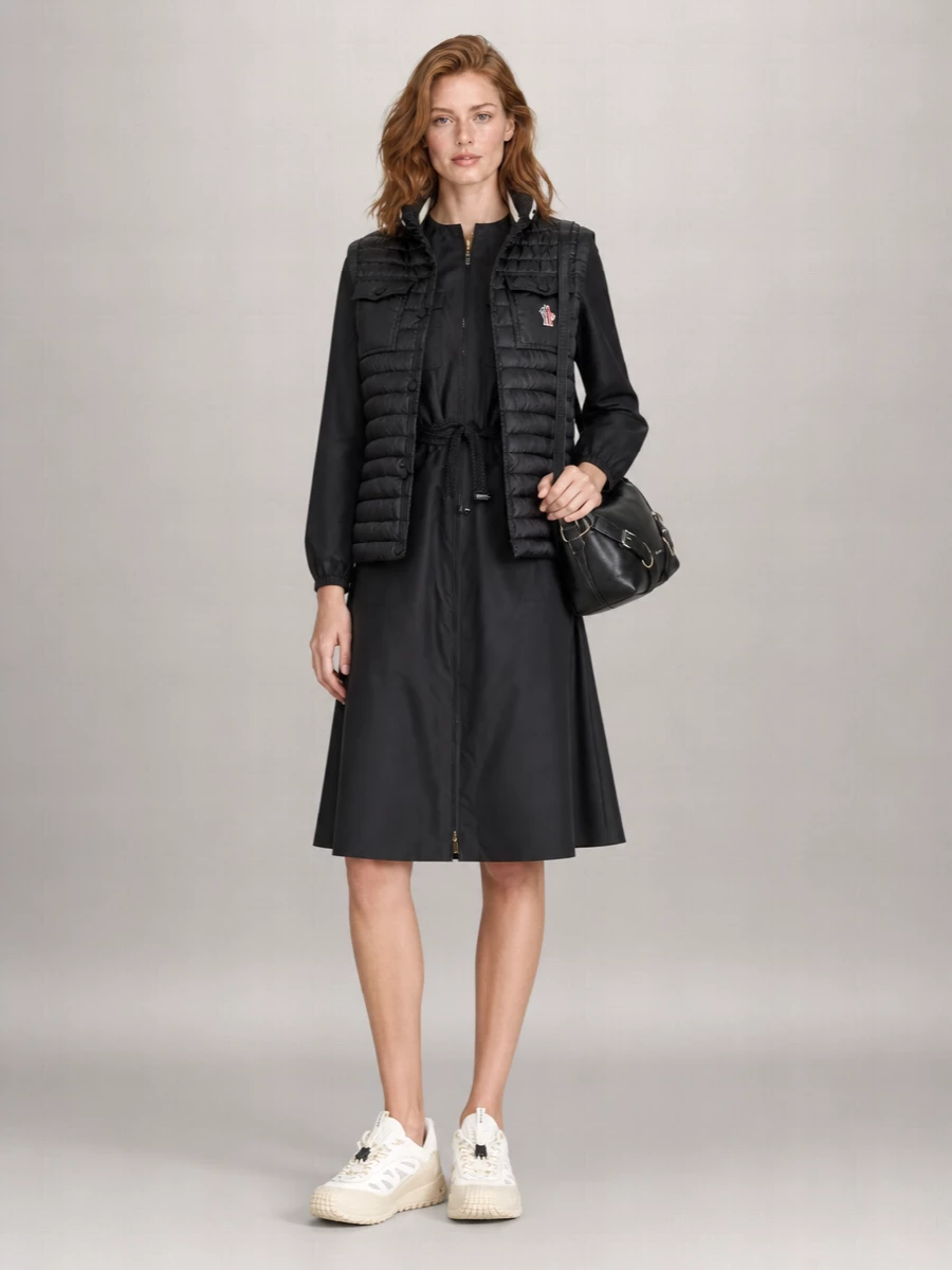 Moncler Grenoble Down Quilted Stand Collar Hooded Vest