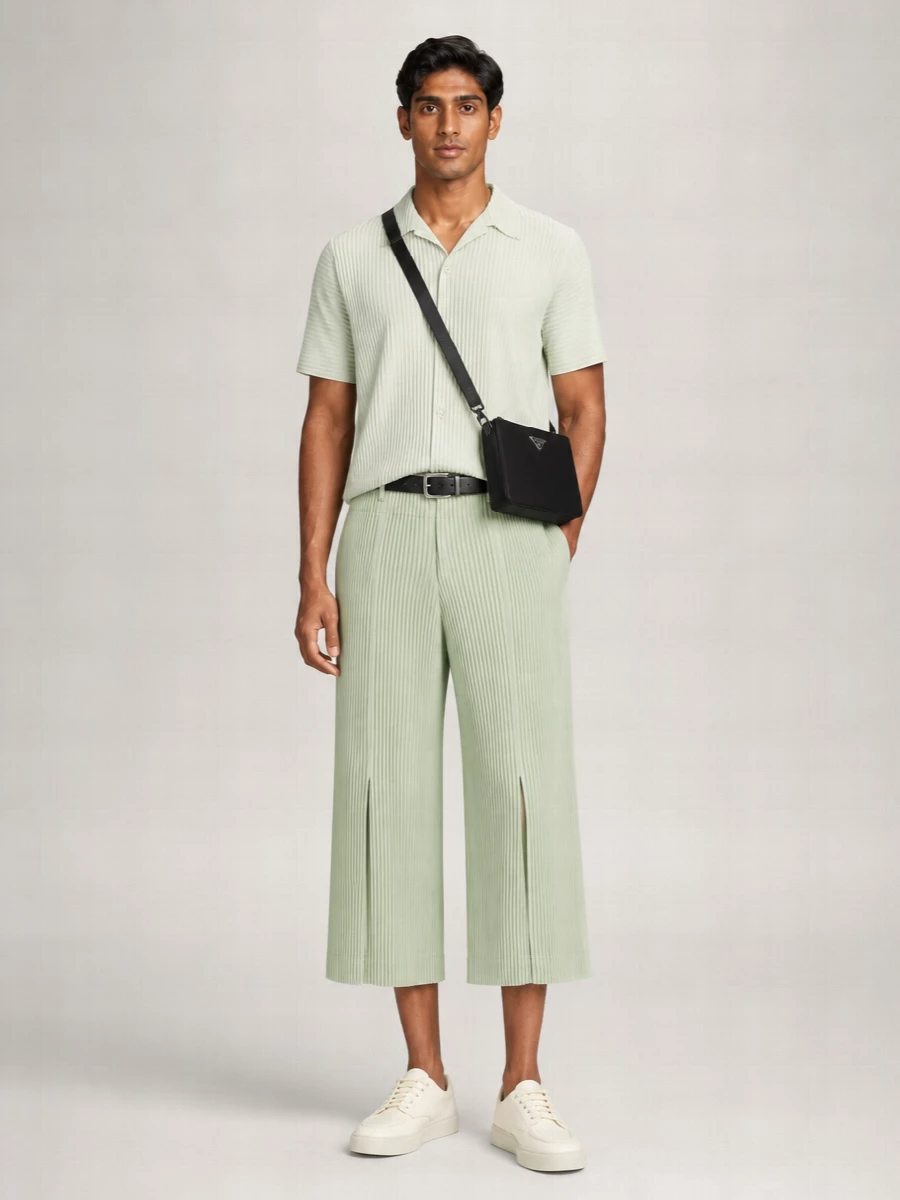 Homme Plisse Issey Miyake Pleated Chino Shorts