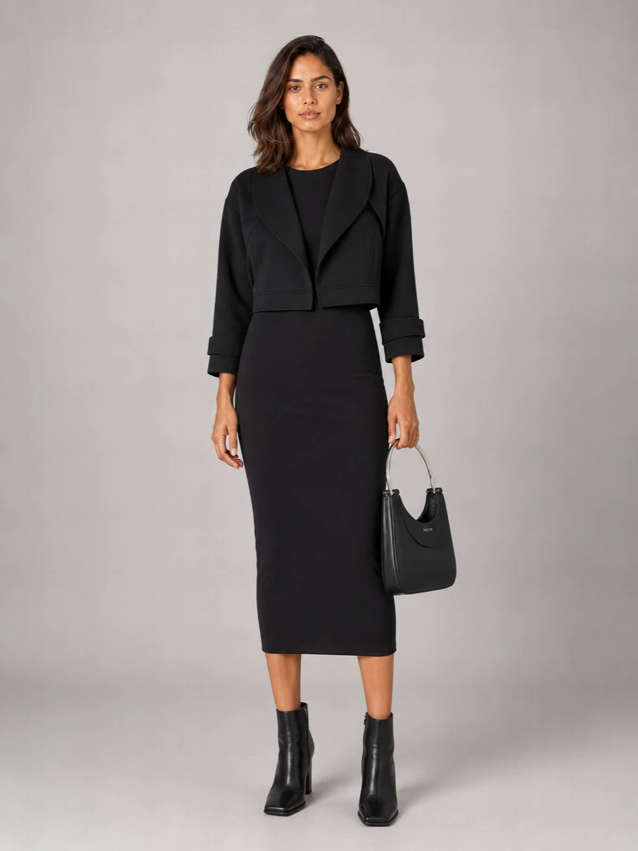 Giorgio Armani Cropped Wool Jacket