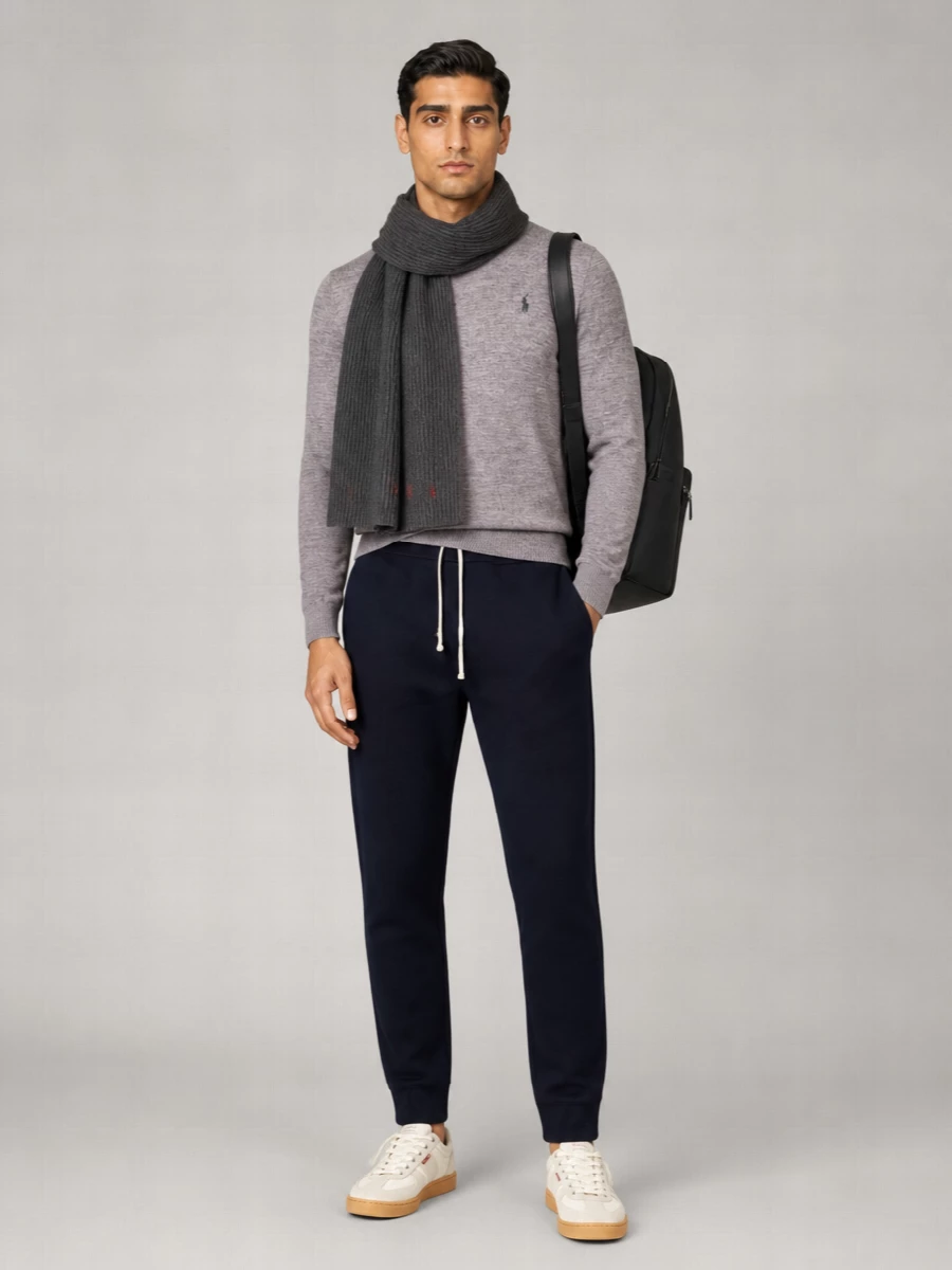 Polo Ralph Lauren Wool Ribbed Slim-Fit Crew-Neck Sweater