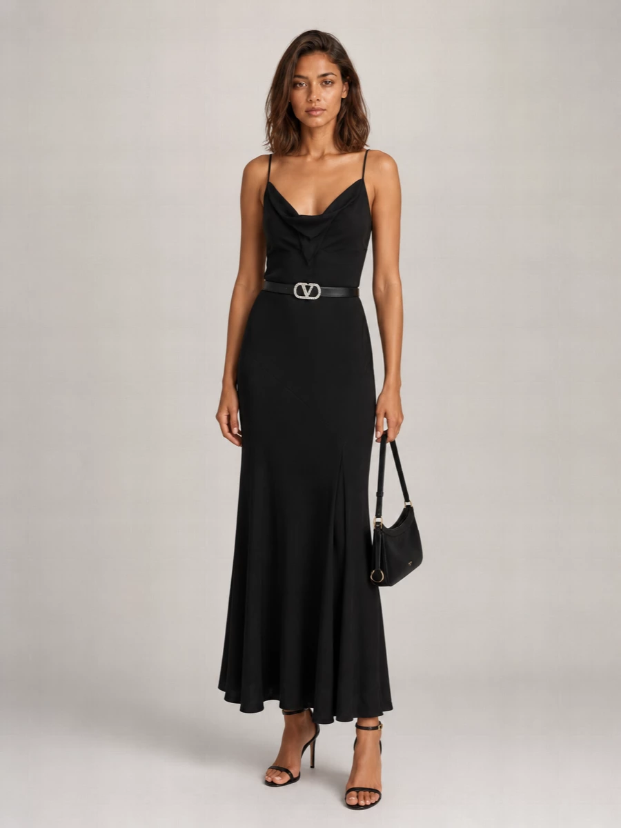 Isabel Marant Silk-Blend Cutout Maxi Slip Dress