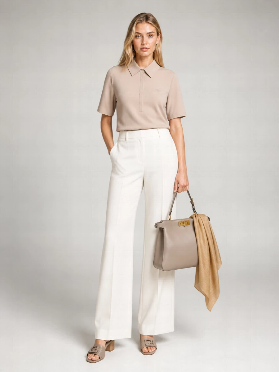 Fendi Silk Polo Shirt