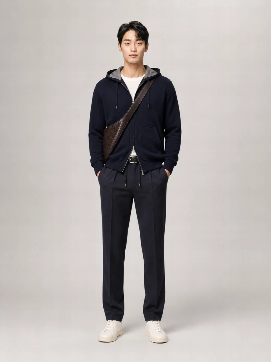 Brunello Cucinelli Cotton Cashmere Silk Zip-Up Hoodie