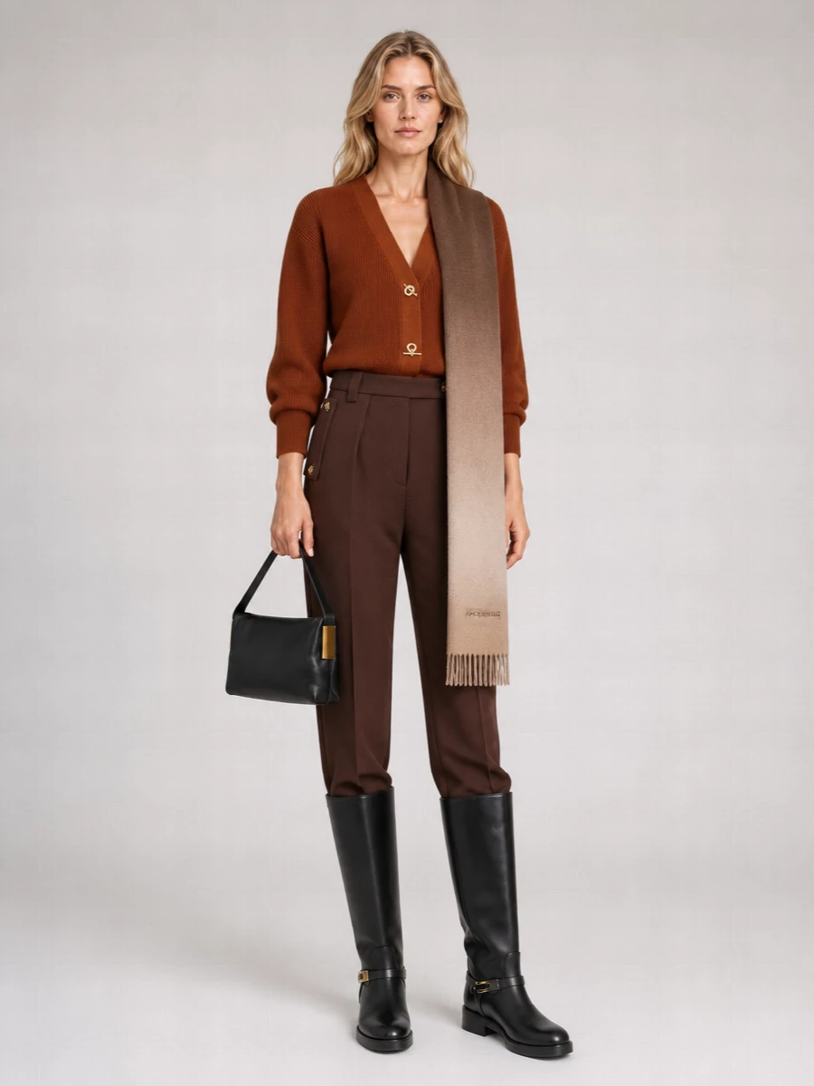 Elisabetta Franchi Ribbed V-Neck Cardigan