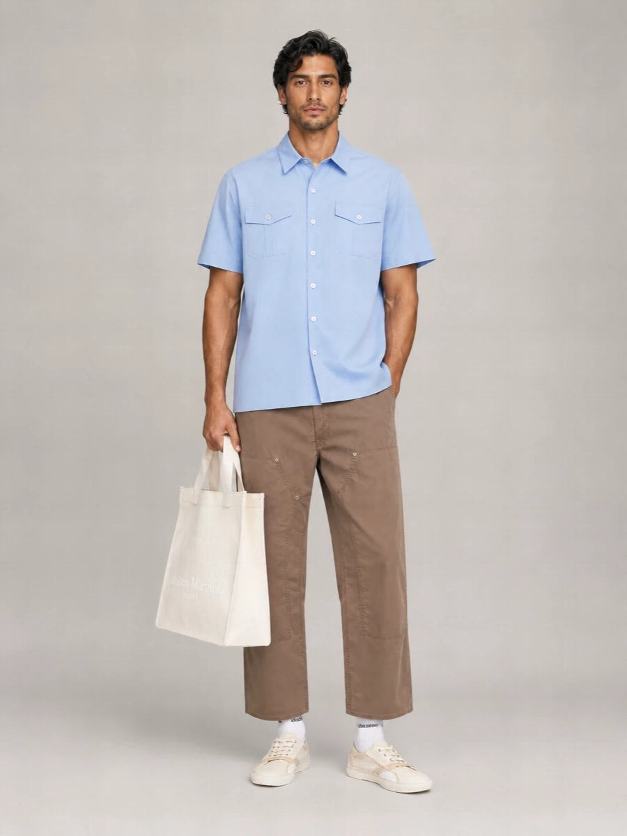 Mm6 Maison Margiela Cotton Straight-Leg Shorts