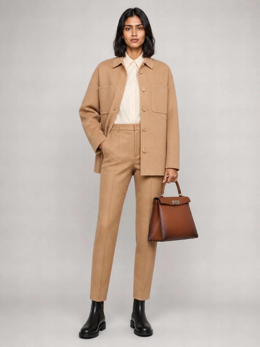 Fendi Cashmere Crewneck Cardi-Coat