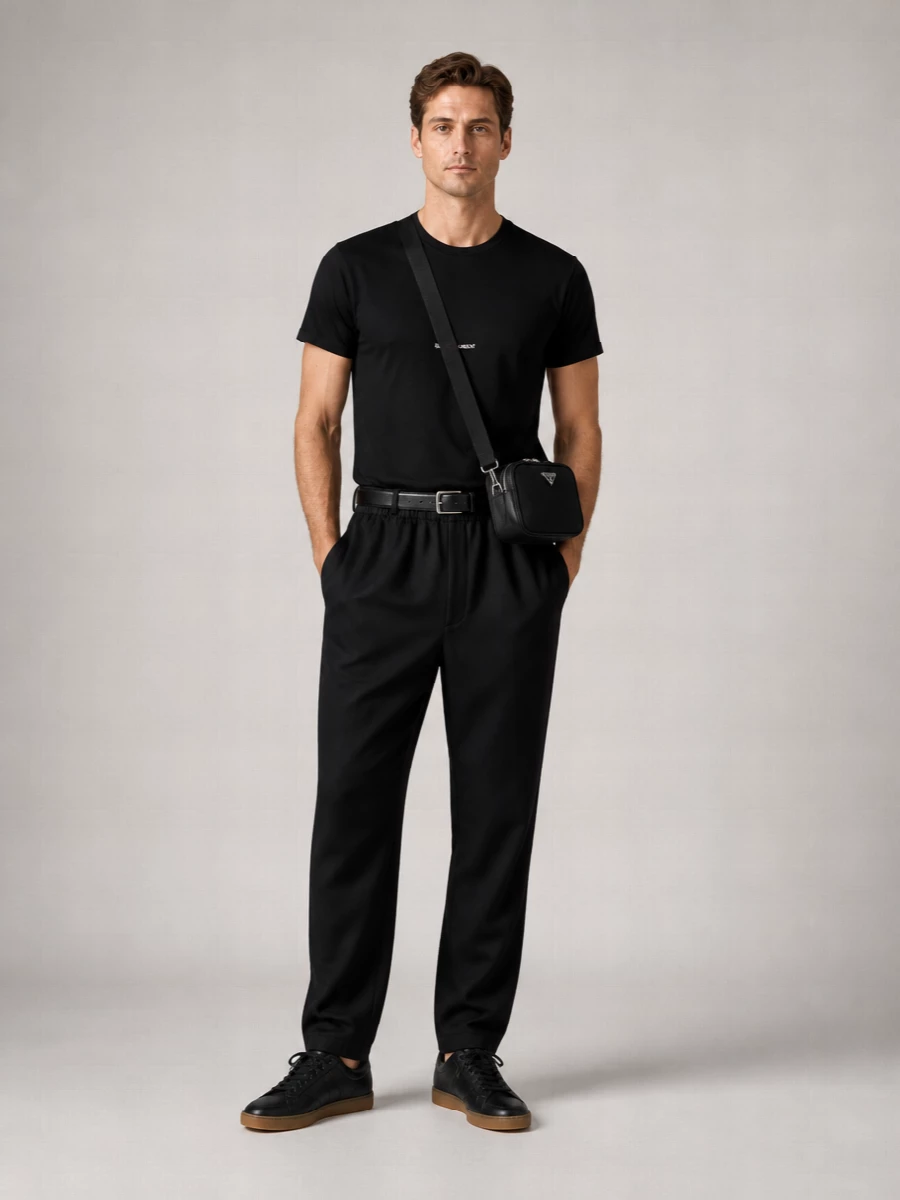 Saint Laurent high-rise tapered trousers