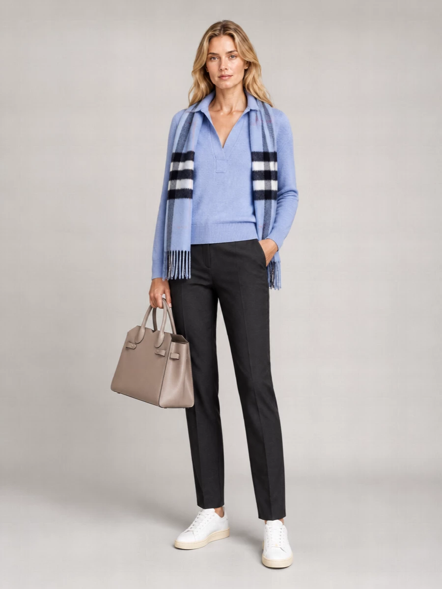 Victoria Beckham Cashmere Merino Wool Crewneck Sweatshirt