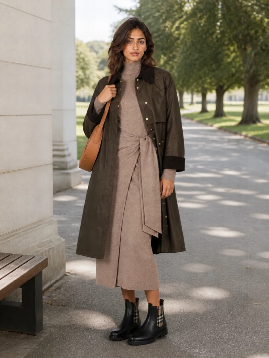 Max mara knit dress burberry chelsea boots