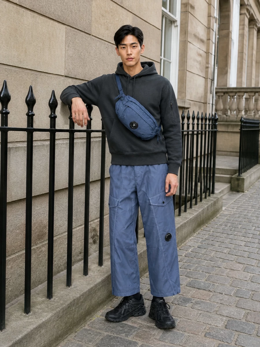 Cp company cargos charcoal hoodie runners