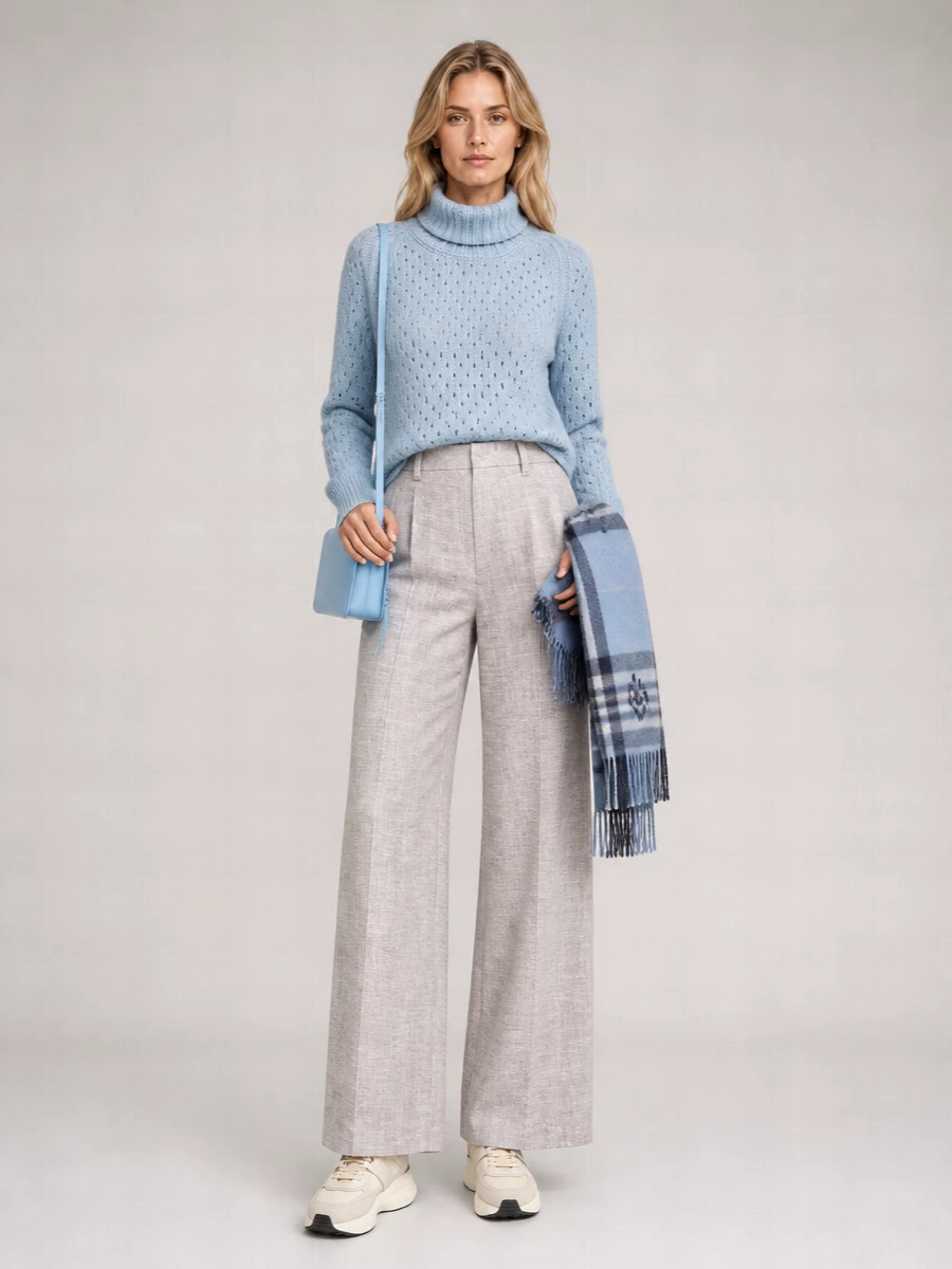Burberry Check Pattern Scarf Fringe Detailing
