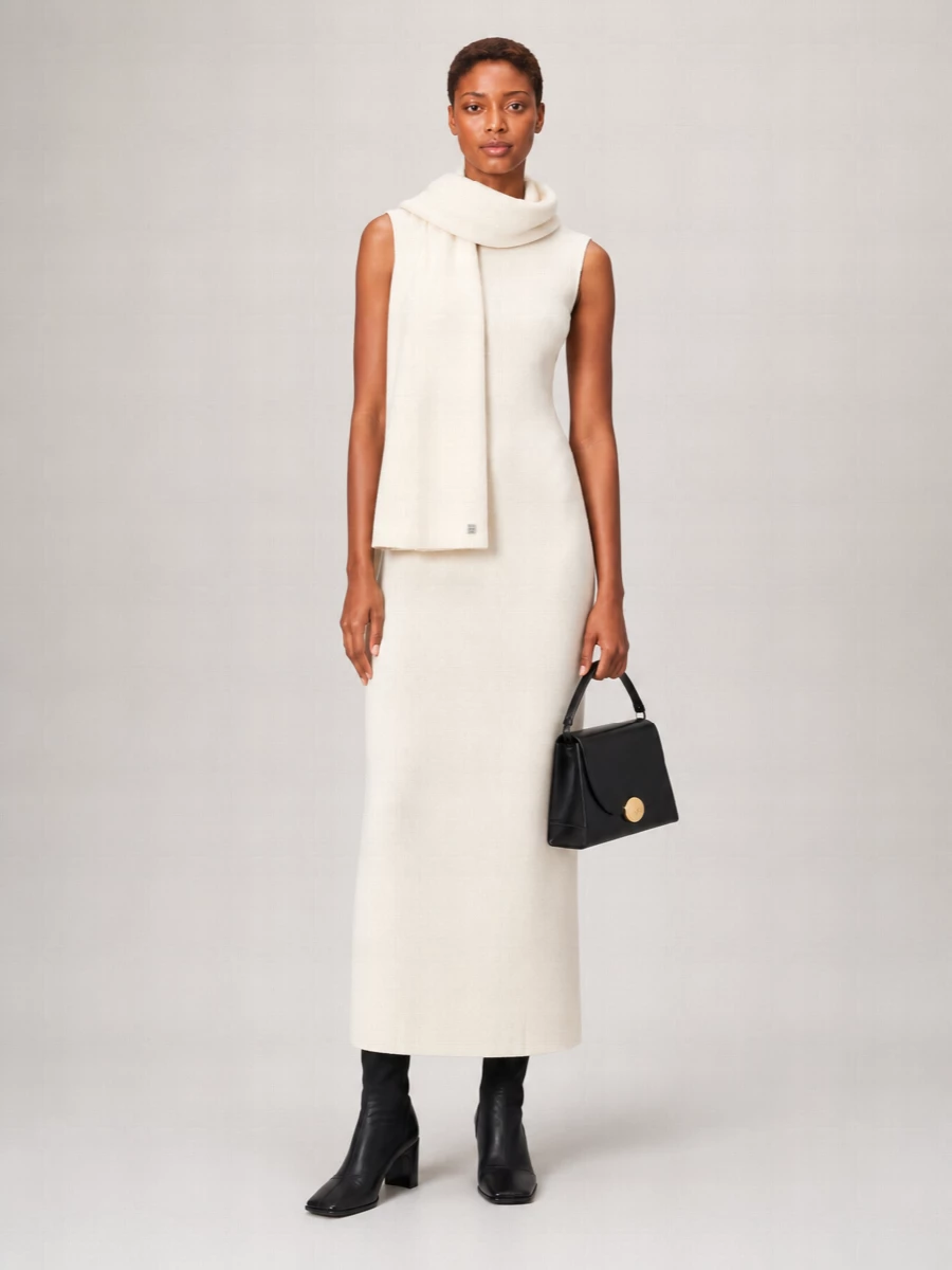 Jil Sander Wool Blend Sleeveless Midi Dress