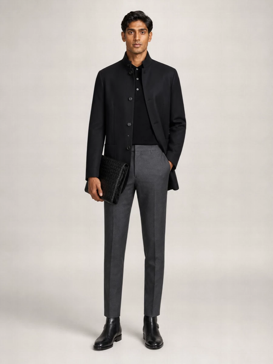 Lardini Cashmere Single Breasted Coat