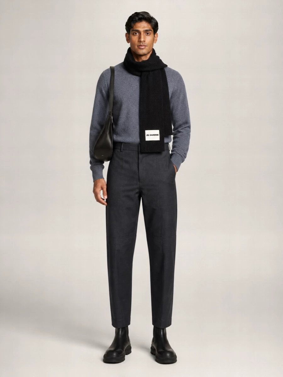 Jil Sander Wool Crewneck Long Sleeve Jumper