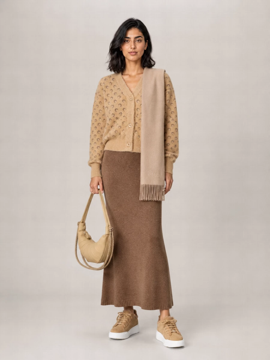 Marine Serre crewneck cardigan